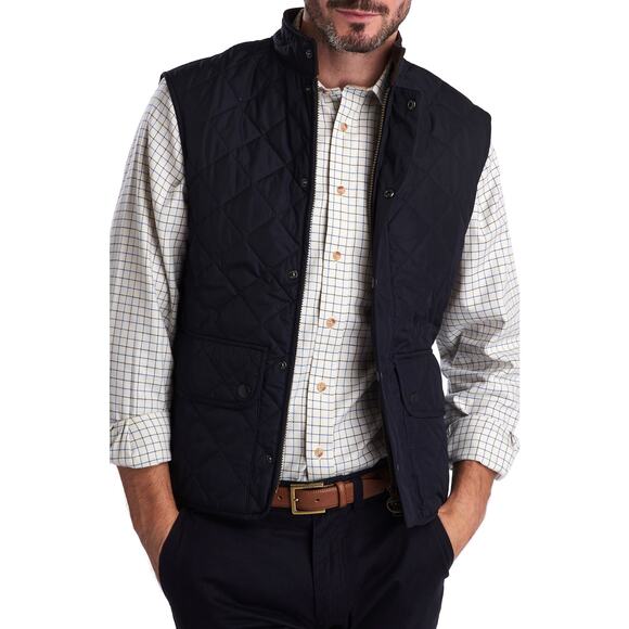 Barbour Lowerdale Slim Fit Quilted Vest - Xx-Large Navy - Picture 1 of 5